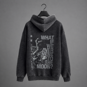 Hoodie Acid Wash Premium - WHAT THE MOON?